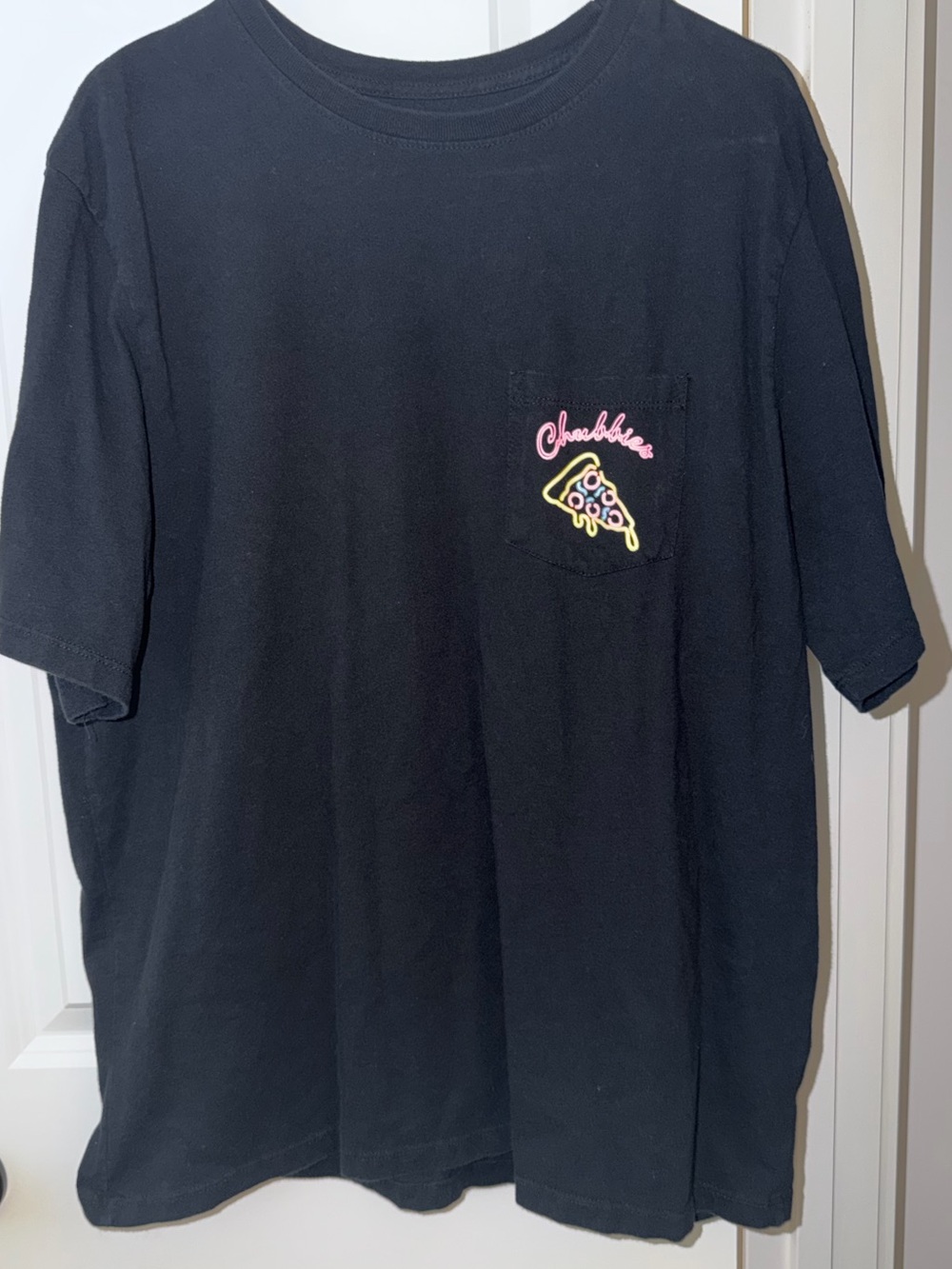 Chubbies neon pizza tshirt